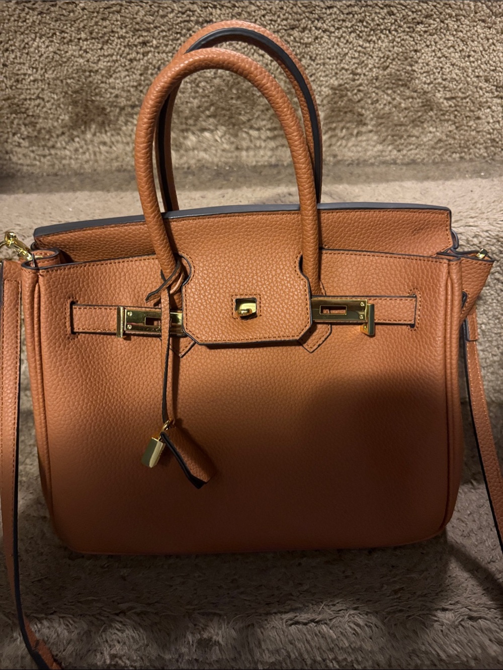 Classic Structured Women’s Satchel Handbag in Tan